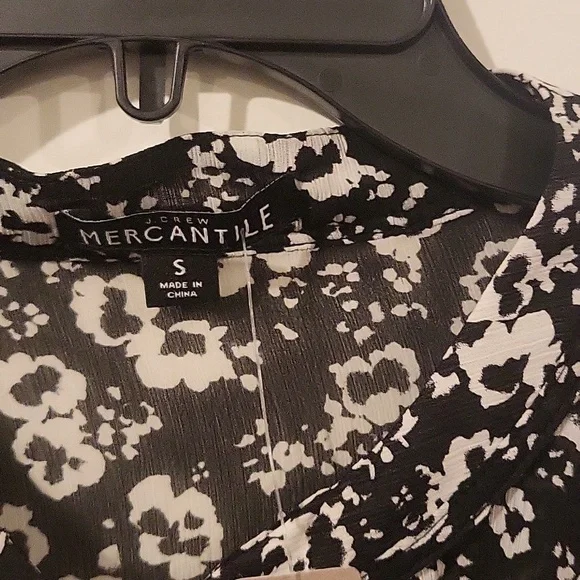 J.crew Mercantile Floral Black and White Dress Size S - Picture 5 of 6